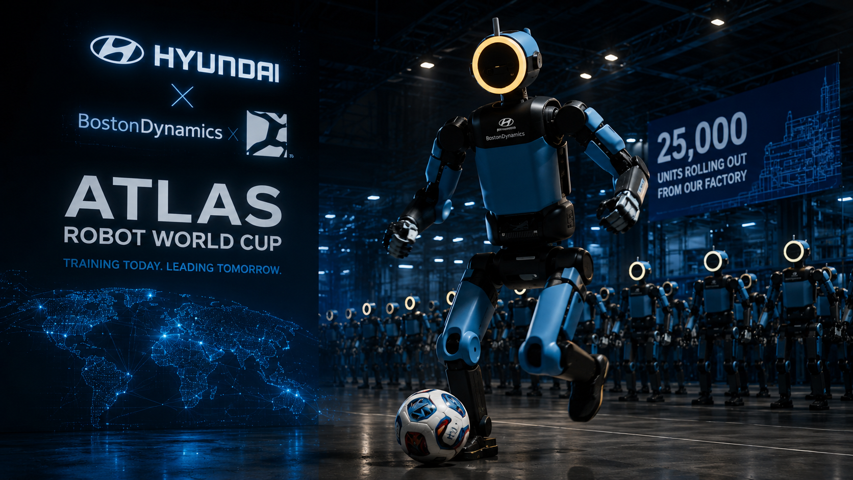 Hyundai Launches Atlas Robot World Cup Campaign Ahead of Massive 25,000-Unit Factory Rollout